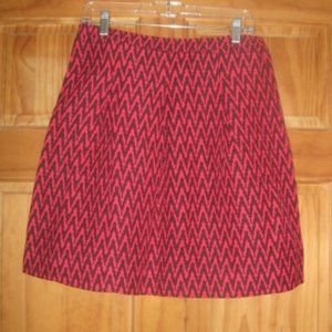 Ann Taylor LOFT Patterned Skirt with Back Zipper